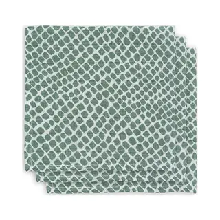 Jollein 537-848-65350 Mundtuch Hydrophil Schlange Aschgrün (3er Pack), Grün, 45 G