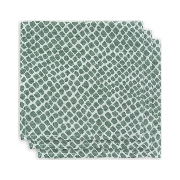 Jollein 537-848-65350 Mundtuch Hydrophil Schlange Aschgrün (3er Pack), Grün, 45 G thumbnail