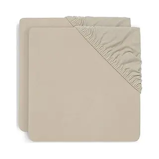 Hoeslaken Parkmatras Jollein 75x95 Jersey Nougat 2-pack