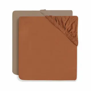 Jollein 2511-507-00155 ledikantlaken 60 x 120 cm Katoen Bruin, Karamel Wieghoeslaken