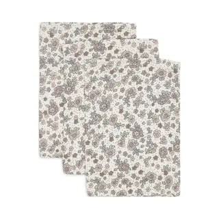 Jollein 536-848-67045 Waschlappen/Waschhandschuhe 3er Set Retro Flowers (15x20 Cm)
