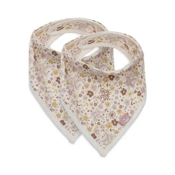 Jollein Bib Bandanas Baby – Bandana – Flower Fairies – 2-Pack – 100% Cotton – With Press Stud – Baby Bib – Bib Bandana thumbnail