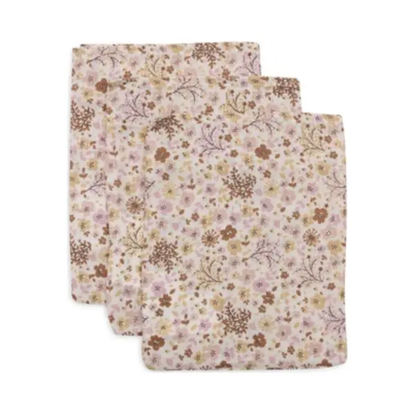 Jollein Washcloths Baby – Flower Fairies – 3-Pack – 15x20cm – Muslin – 100% Cotton – Baby Washcloths – Oeko-Tex Certified thumbnail