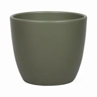 Floran Plantenpot - Groen - Mat - Keramiek - 32 X 27 Cm - Plantenpotten Binnen