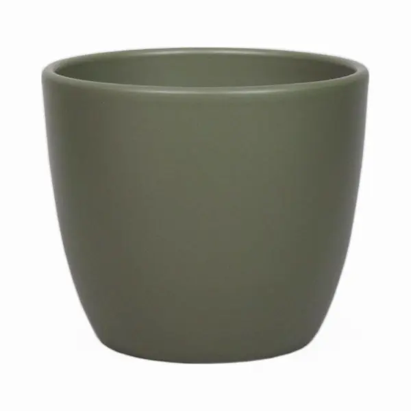 Floran Plantenpot - Groen - Mat - Keramiek - 32 X 27 Cm - Plantenpotten Binnen thumbnail