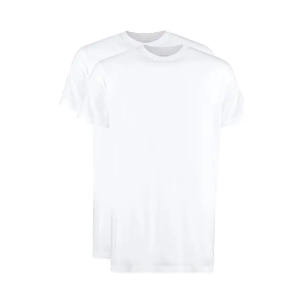 Slater 2700 - Basic Extra Lang 2-pack T-shirt Ronde Hals Korte Mouw Wit M 100% Katoen thumbnail
