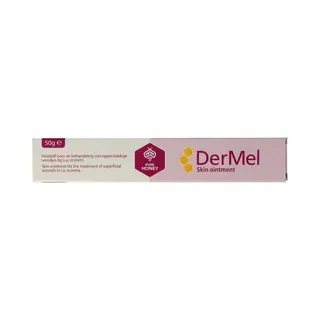 DerMel Honingzalf - Wondzalf Voor O.a. Eczeem, Wondjes, Smetplekken, Luieruitslag, Kloven, Droge Huid, Geïrriteerde Huid - 50 Gram