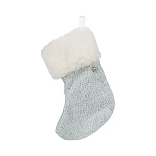 Clayre & Eef Kerstsok 17 Cm Blauw Synthetisch