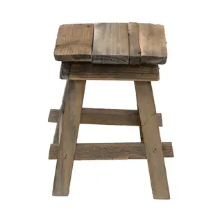 Clayre & Eef Plantentafeltje 15x15x21 Cm Bruin Hout