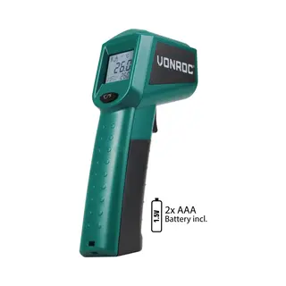 Vonroc Digitales Infrarotthermometer Mit Laser | Messbereich -40 °C Bis 530 °C