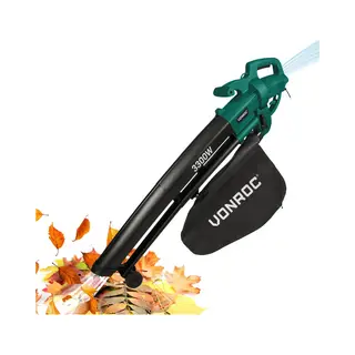 Vonroc Laubbläser 3300W 3-in-1 | Blasen - Ansaugen - Schreddern