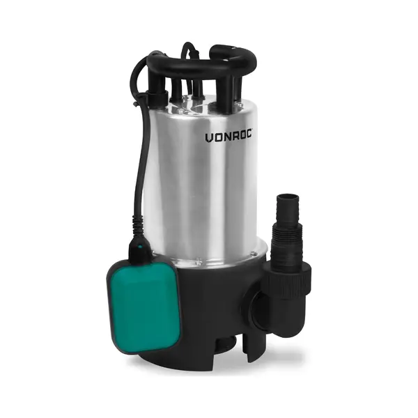 Vonroc Tauchpumpe 850W - 14000 L/h - Edelstahl | Schmutz- Und Reinwasser thumbnail