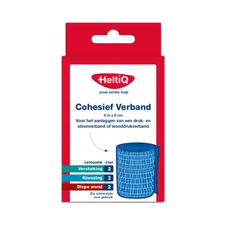 HeltiQ Cohesief Verband 4 M X 8 Cm