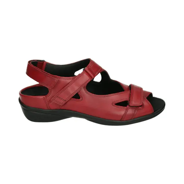 Durea - 7258 G - Platte SandalenDames Sandalen - Kleur, Rood - Maat, 38.5 thumbnail