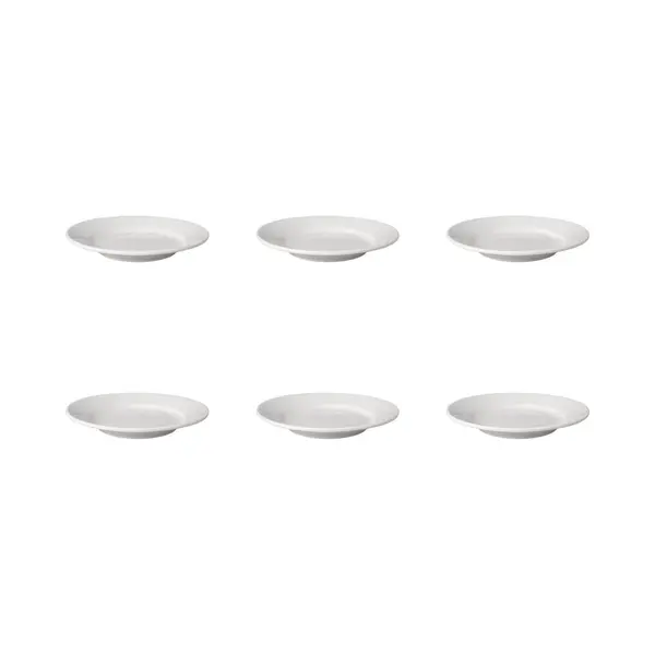 Mammoet - Budgetline - Bord - Brede Rand - 6 Stuks - ø 18 Cm - Wit - Porselein thumbnail