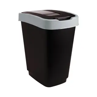 Mammoet - Titan - Prullenbak - Draaideksel - 25 L - 25, 6 X 33, 4 X 46, 2 Cm - Zwart - Kunststof - Afvalbak