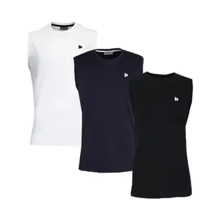 3-Pack Donnay - T-shirt Zonder Mouw (Stan) - Sportshirt - Heren - White/Navy/Black (266) - Maat L