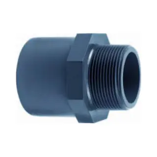 Sibo Klebeübergangsnippel Mit Einseitiger Muffe 50 Mm Und 1/2" Ag