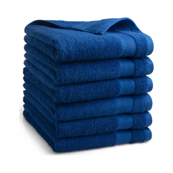 DoubleDry Hotel Handdoeken 50 X 100 Cm – Set Van 6 – 100% Katoen 500 G/m2 – Zacht & Absorberend - Klassiek Blauw thumbnail