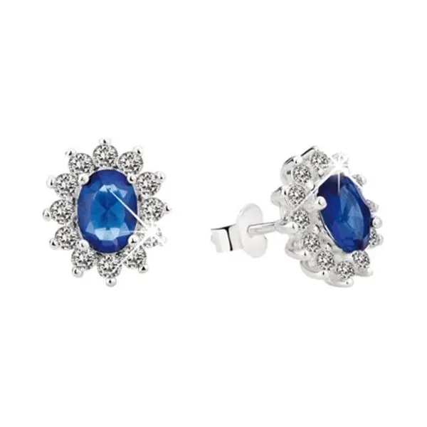 Lucardi Juwelier 1044483 Ohrring Silber Blau, Silber thumbnail