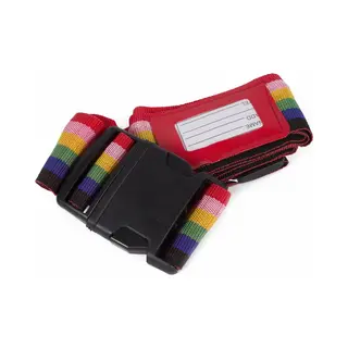 Benson Kofferriem / Bagageriem - Met Label - 183 Cm - Kofferspanband Regenboog Kleuren