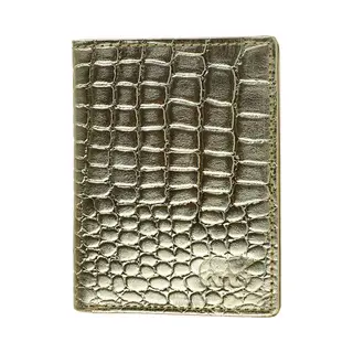 Bear Design Cas Creditcardhouder - Pasjeshouder - Small Croco Champagne