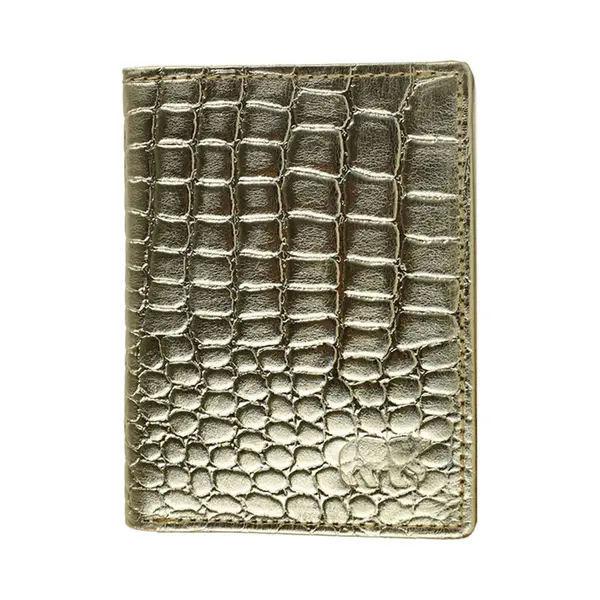 Bear Design Cas Creditcardhouder - Pasjeshouder - Small Croco Champagne thumbnail