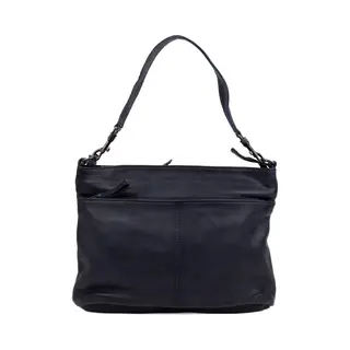 Beardesign Bear Design Medium Schoudertas / Crossbodytas Dames - Leer - Angelica - Blauw