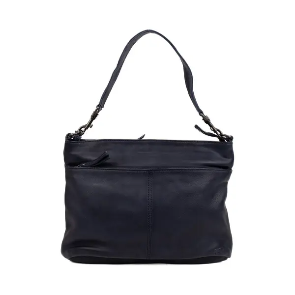 Beardesign Bear Design Medium Schoudertas / Crossbodytas Dames - Leer - Angelica - Blauw thumbnail