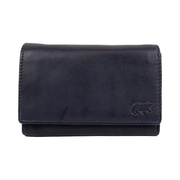 Bear Design Sweety Leren Dames Overslagportemonnee - Navy Blauw thumbnail