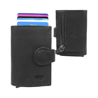 Bear Design Elsie Mini Portemonnee Met Rfid Bescherming – Pasjeshouder Voor 7 Pasjes – Met Briefgeldvak & Muntgeldvak - Zwart
