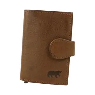 Bear Design Elsie Mini Portemonnee Met Rfid Bescherming – Pasjeshouder Voor 7 Pasjes – Met Briefgeldvak & Muntgeldvak - Bruin