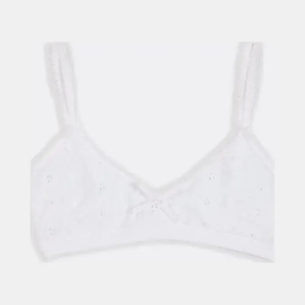 Claesen's® - Meisjes Bh Top - Embroidery WitCL 920-White Embroidery-8 thumbnail