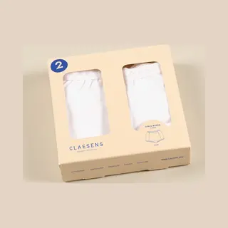 Claesen's® - Meisjes Boxershort 2-Pack WitCL 733-White-4