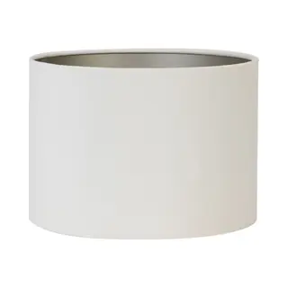 Light & Living Cilinder Lampenkap Velours - Wit - Ø40x30cm - Modern