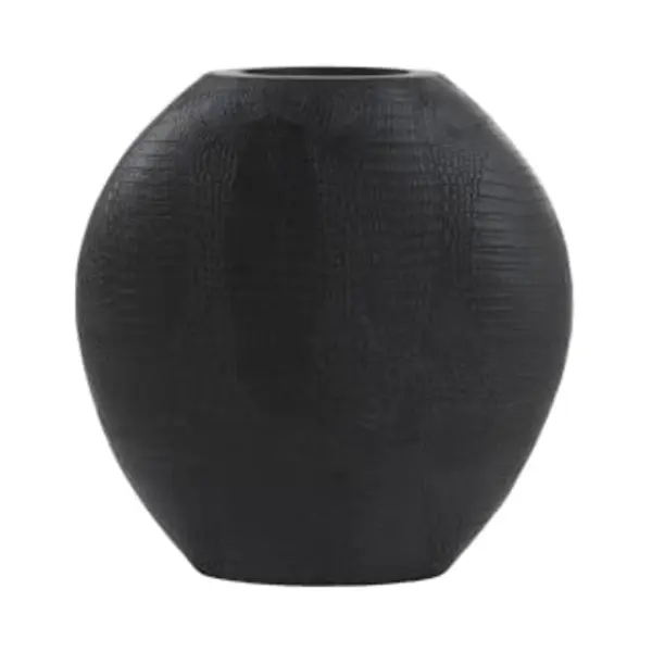 Light & Living Vase Skeld - Schwarz - 39x11x40cm - Oval - Kunststoff - Blumenvase - Vase Für Trockenblumen - Vasen Decko - Ostern - Väse Für thumbnail