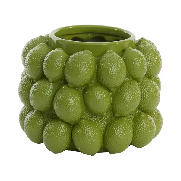Light & Living Vaas Lemon - Olijfgroen - Ø17.5cm - Kunststof - - Bloemenvaas - Woondecoratie - Decoratieve Vaas Voor Woonkamer Of Slaapkamer - Pasen thumbnail