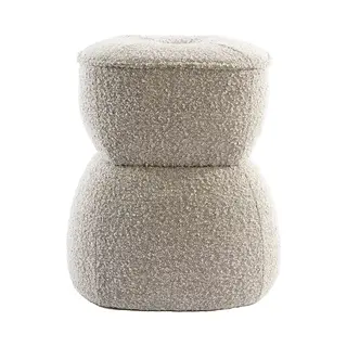Light & Living Poef Leyla - Beige - Ø40cm - Modern
