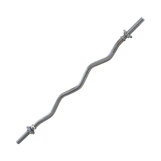 Tunturi Kurzhantelstange – Curlstange – Alanhead – 120 Cm – 30 Mm – Schraubverschluss