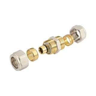 Bonfix Alu-knel Messing Knelkoppeling Verloop 16mm X15mm Ff