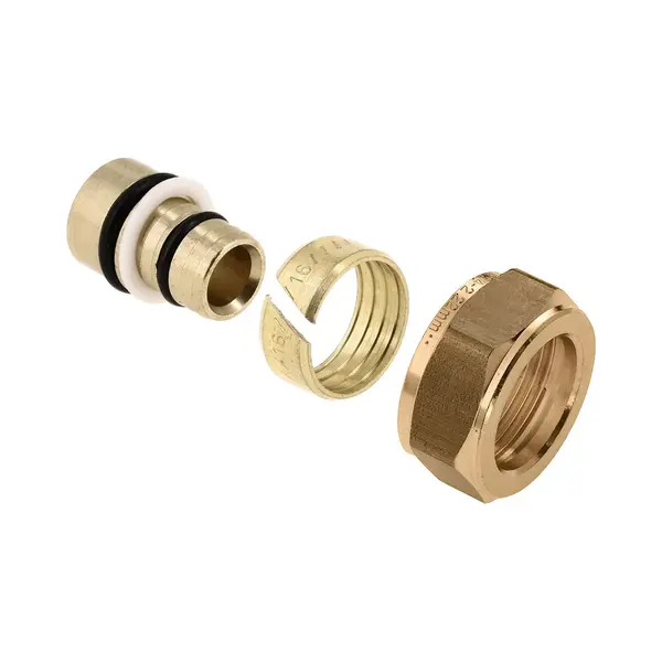 Bonfix Knelkoppeling - Verloopset - �20x2, 0 Alu-pers X 22 Mm Knel - Messing thumbnail