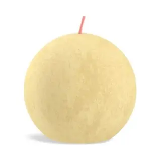 Bolsius Butter Yellow Rustic Shine Ball Candle 8cm