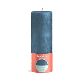 Bolsius Stumpenkerze 190/68 Schimmerblau