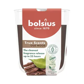 6 Stuks Bolsius Geurglas Oud Hout - Oud Wood Geurkaarsen 80/73 (25 Uur) True Scents