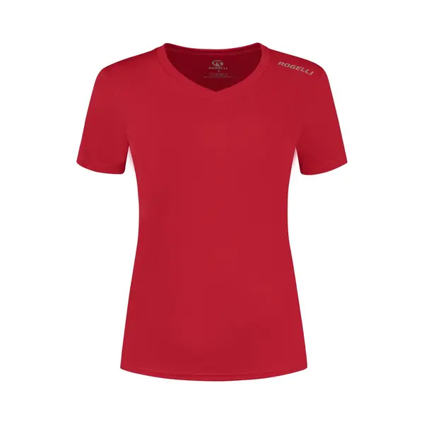 Rogelli Sportshirt Dames Korte Mouwen - Hardloopshirt - Rood - Xs thumbnail