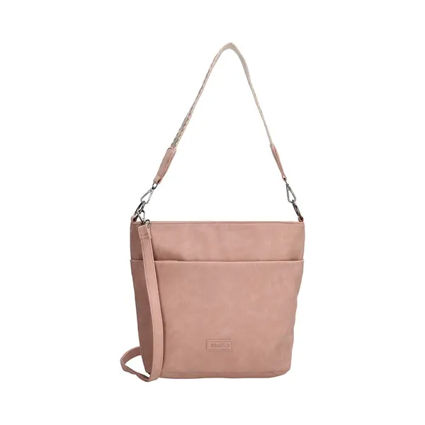 Beagles Malaga Crossbody Schouder Tas Shopper Fashion Bag - Tote Bag - Dames Tas - Lichtroze thumbnail