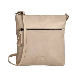 Beagles Ferro Crossbody Schoudertas - Dames Tas - Lichttaupe