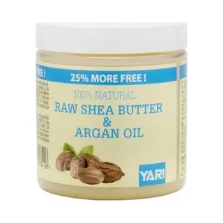 Yari 100% Raw Natural Shea But Ter & Argan Oil 250ml