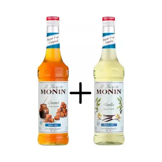 Monin Siroop Caramel Suikervrij + Vanille Suikervrij