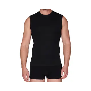 Beeren Heren Mouwloos Shirt Katoen - Shirt Zonder Mouwen - Ondershirt Mannen Naadloos - Ondergoed Heren - Xxxl - Zwart